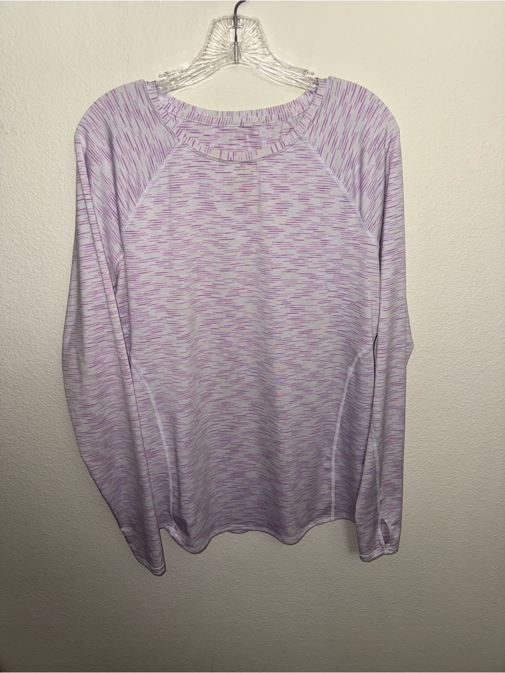 Women's Lavender Space-Dye Long Sleeve Tee
